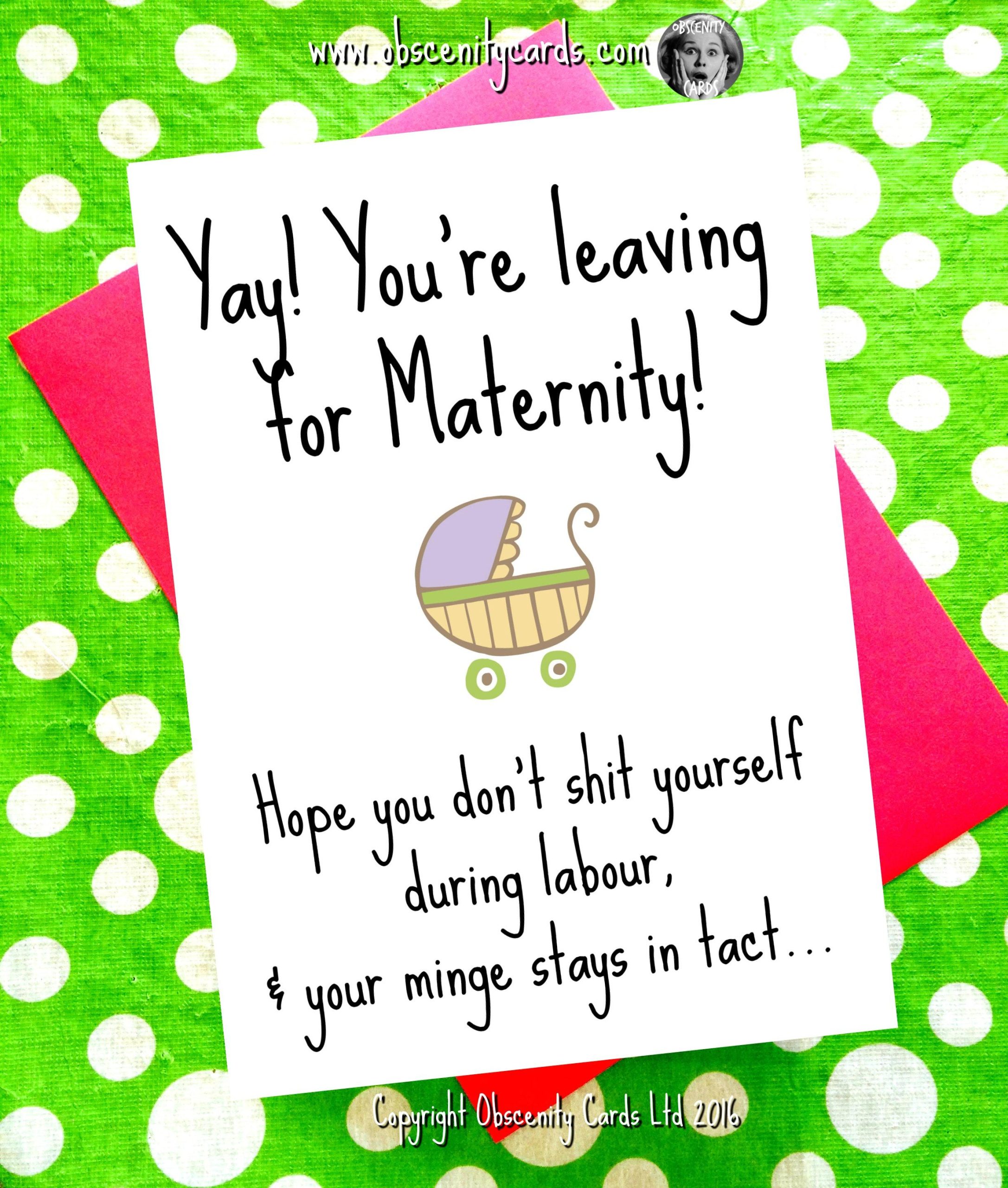 Congratulations Card pregnancy - YAY! YOU'RE LEAVING FOR MATERNITY! Congratulations Card pregnancy - YAY! YOU'RE LEAVING FOR MATERNITY!-0