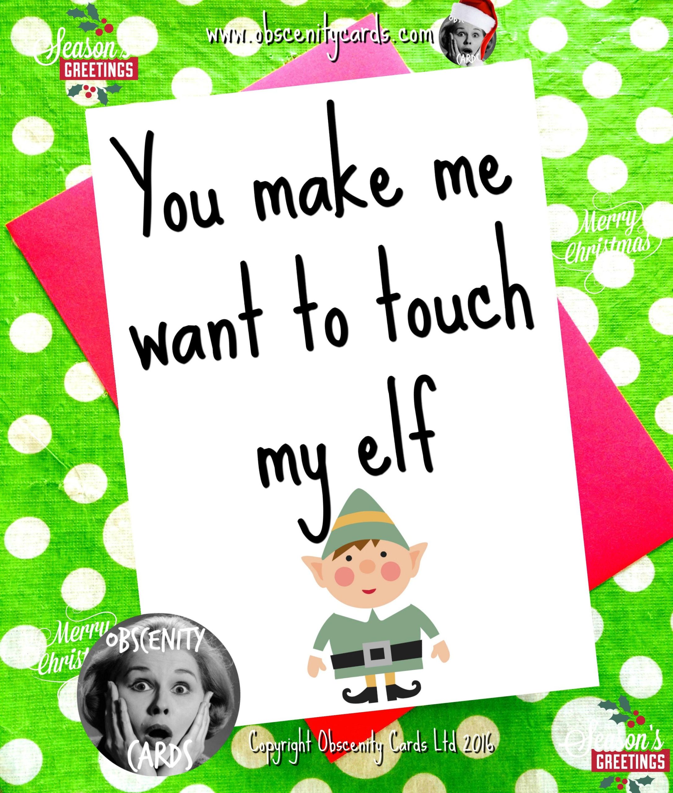 Funny Christmas Card - YOU MAKE ME WANT TO TOUCH MY ELF Funny Christmas Card - YOU MAKE ME WANT TO TOUCH MY ELF-0