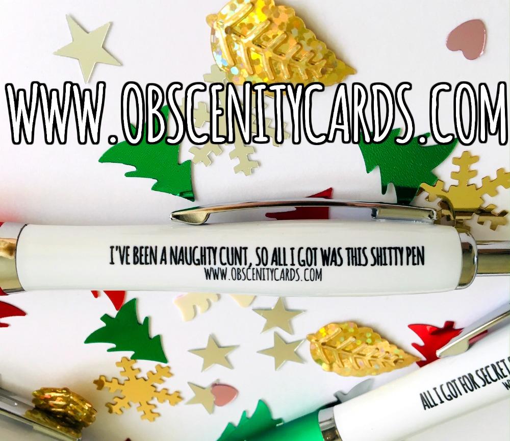 SECRET SANTA CHRISTMAS PENS! Obscene funny christmas pens. Obscene Funny Cards, Pens, Party Hats, Key rings, Magnets, Lighters & Loads More!-3