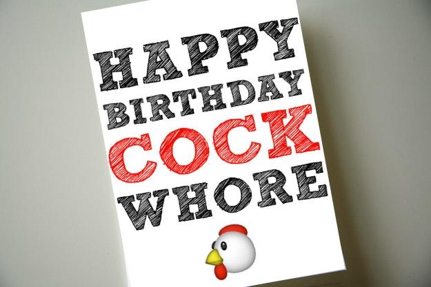 Happy Birthday Card Cock Whore Happy Birthday Card Cock Whore-1