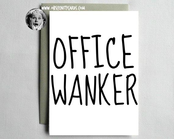 Office Wanker Card Office Wanker Card-0