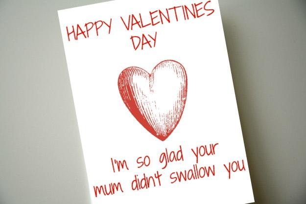 Valentines Day Card - So Glad Your Mum Didn't Swallow You Valentines Day Card - So Glad Your Mum Didn't Swallow You-1