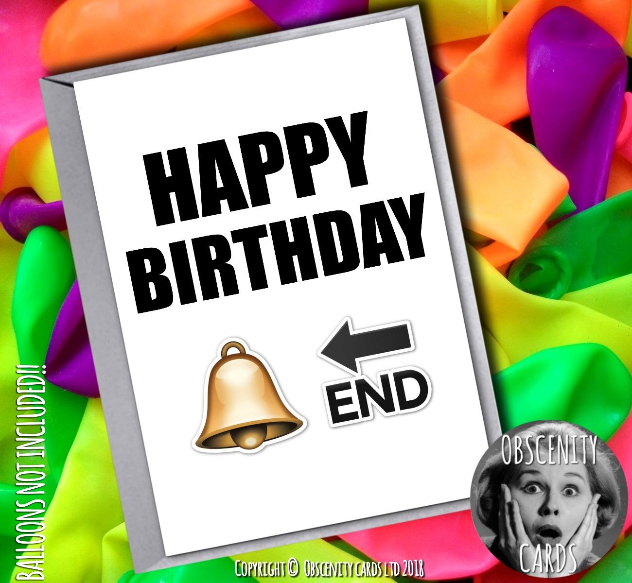 Emoji Cards - Happy Birthday Card Bell End Emoji Cards - Happy Birthday Card Bell End-0