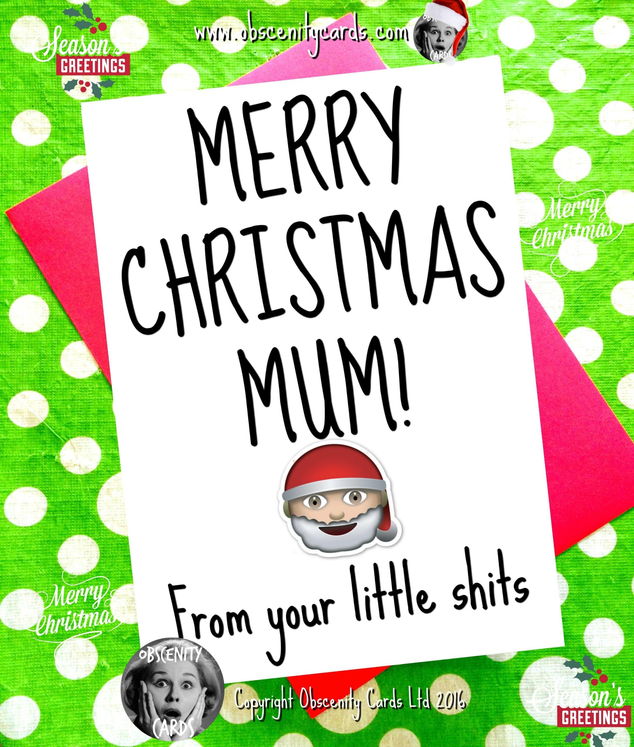 Funny Christmas Card -MERRY CHRISTMAS MUM FROM YOUR LITTLE SHIT/S Funny Christmas Card -MERRY CHRISTMAS MUM FROM YOUR LITTLE SHIT/S-0