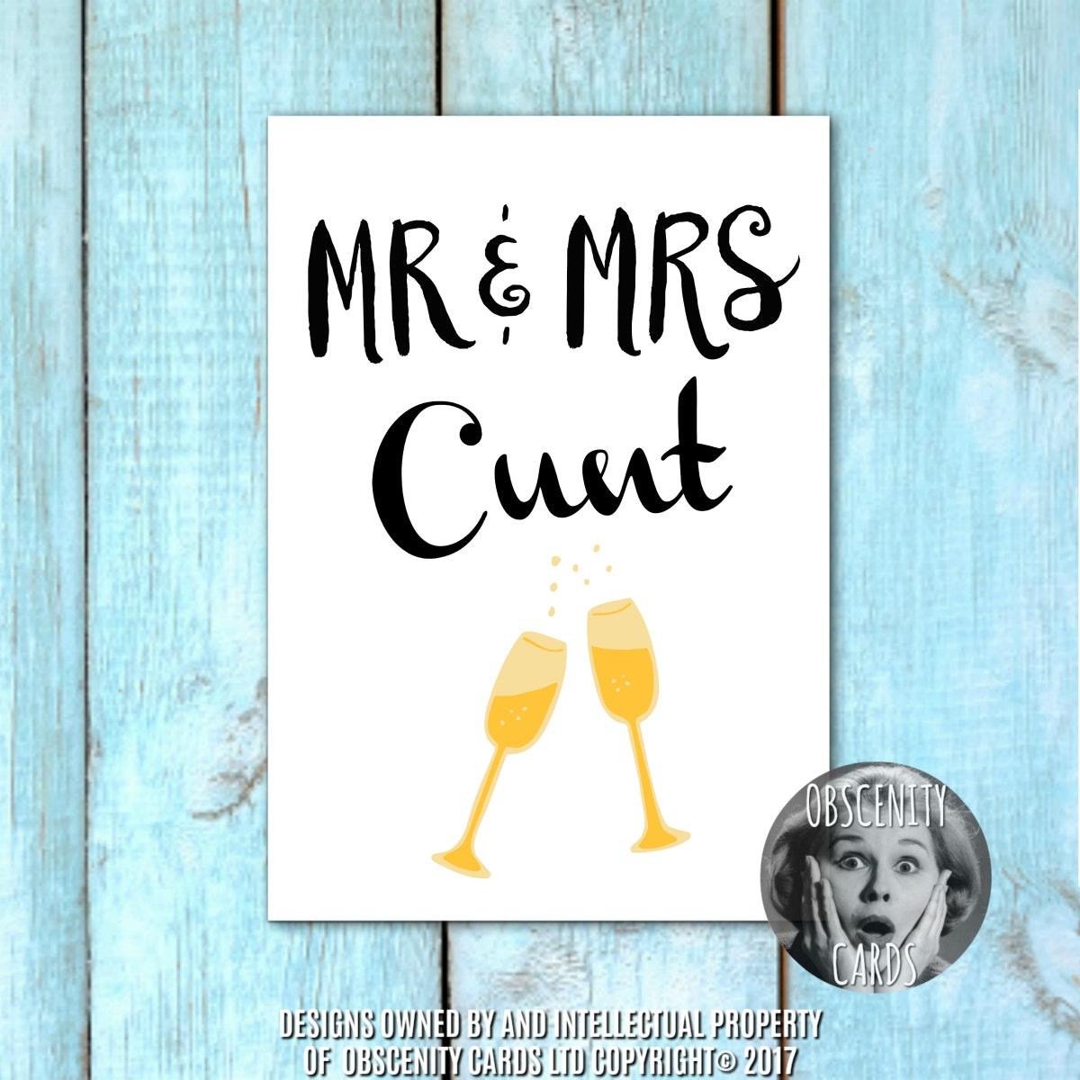 Funny Wedding Card - MR & MRS CUNT Funny Wedding Card - MR & MRS CUNT-0
