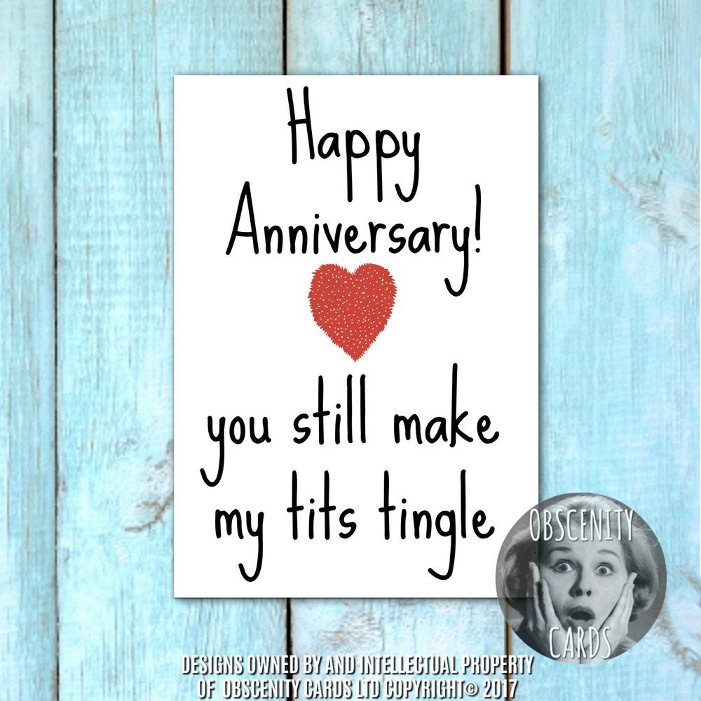Anniversary Card - You still make my tits tingle Anniversary Card - You still make my tits tingle-0