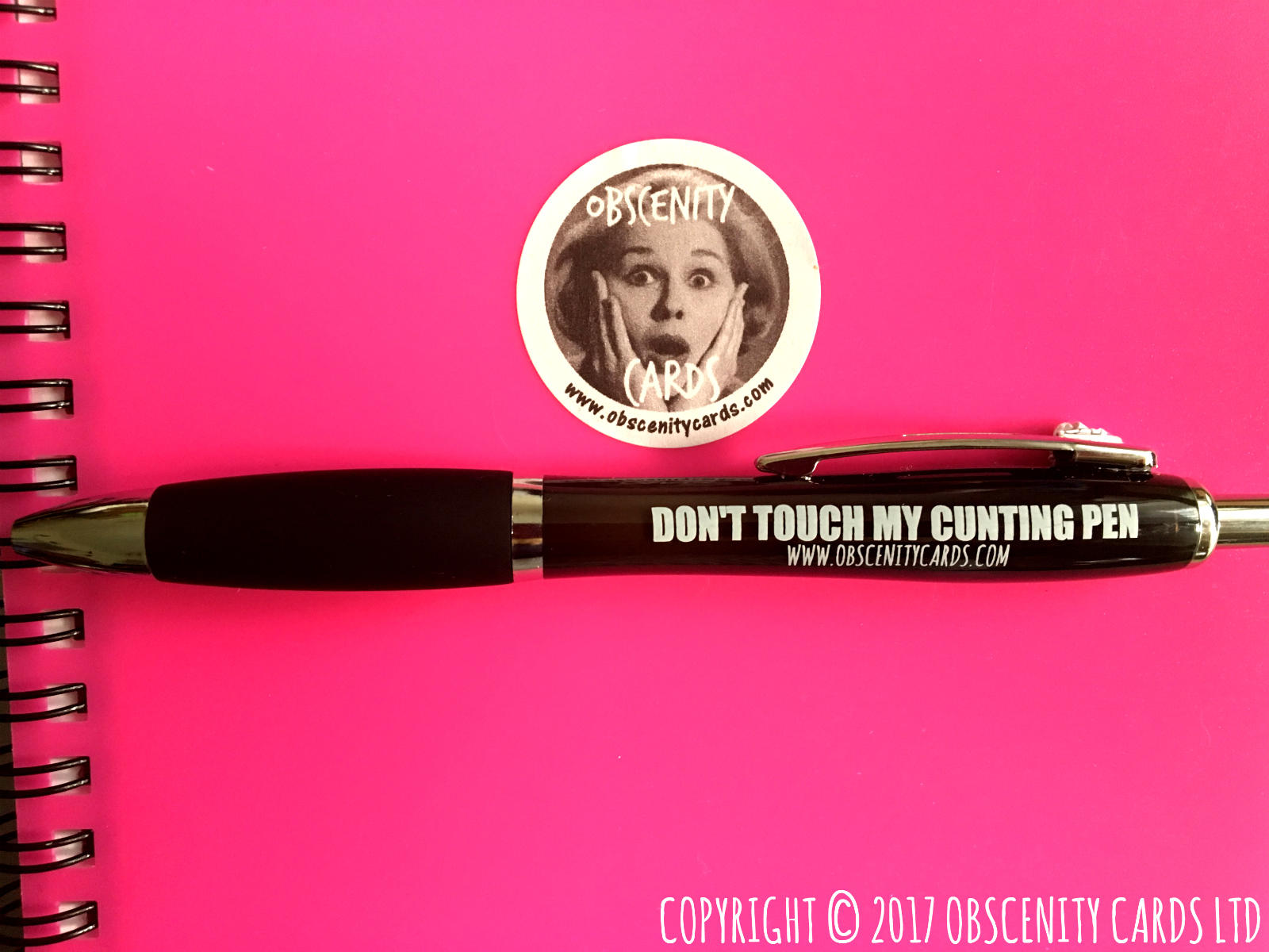 MIXED PACK OF FUNNY OBSCENITY PENS (Black) X 9 SWEARY PENS. Obscene funny offensive birthday cards by Obscenity cards. Obscene Funny Cards, Pens, Party Hats, Key rings, Magnets, Lighters & Loads More!-4