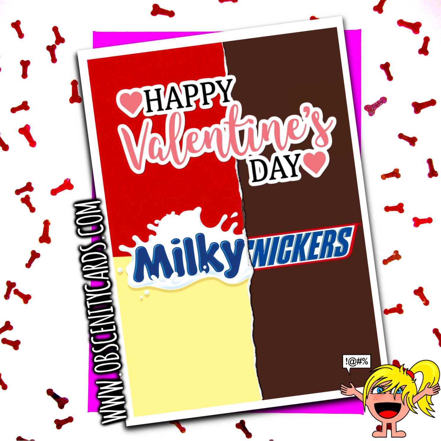 HAPPY VALENTINE'S DAY MILKY KNICKERS CHOCOLATE WRAPPER FUNNY VALENTINES CARD HAPPY VALENTINE'S DAY MILKY KNICKERS CHOCOLATE WRAPPER FUNNY VALENTINES CARD-0