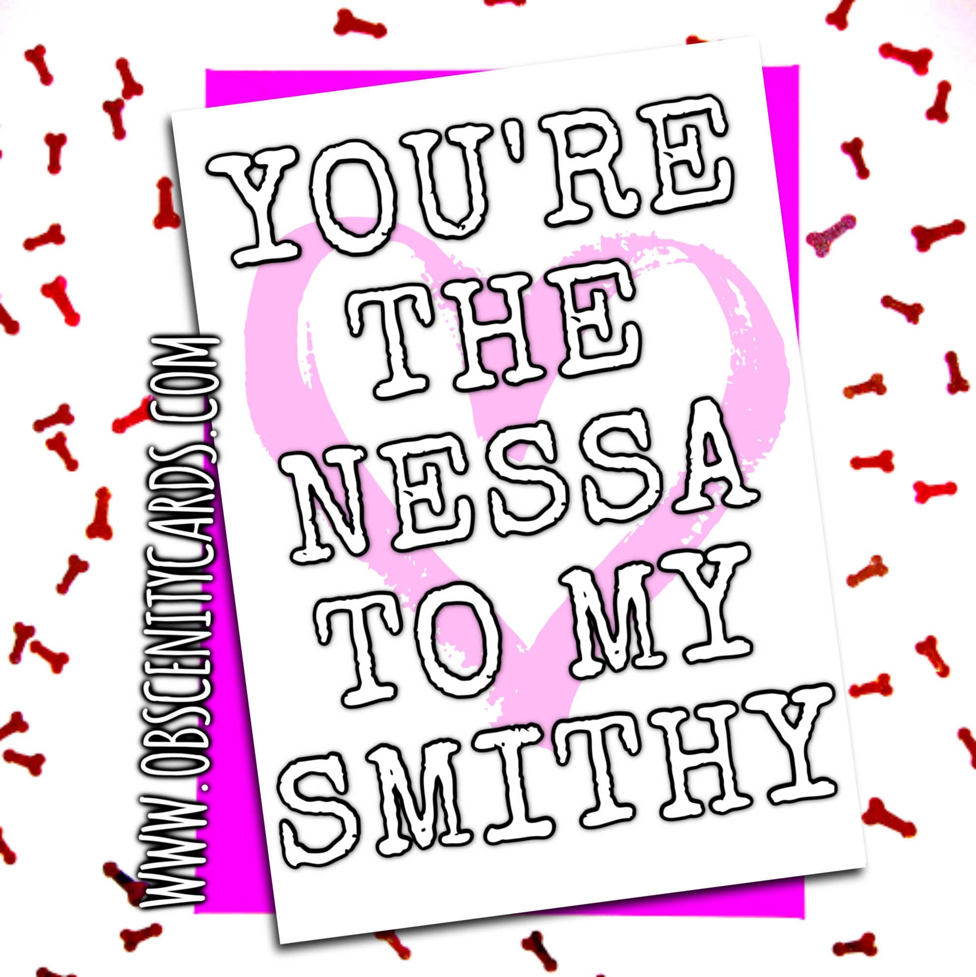 YOU'RE THE NESSA TO MY SMITHY VALENTINE'S, ANNIVERSARY CARD-0