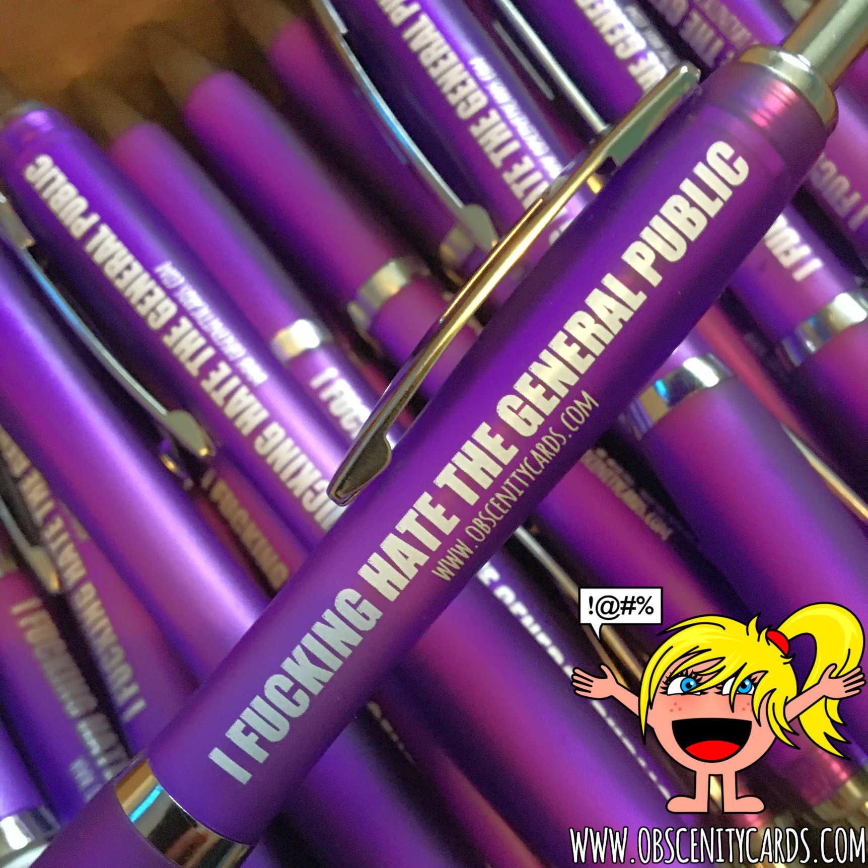 I FUCKING HATE THE GENERAL PUBLIC FUNNY NOVELTY PEN I FUCKING HATE THE GENERAL PUBLIC FUNNY NOVELTY PEN-0