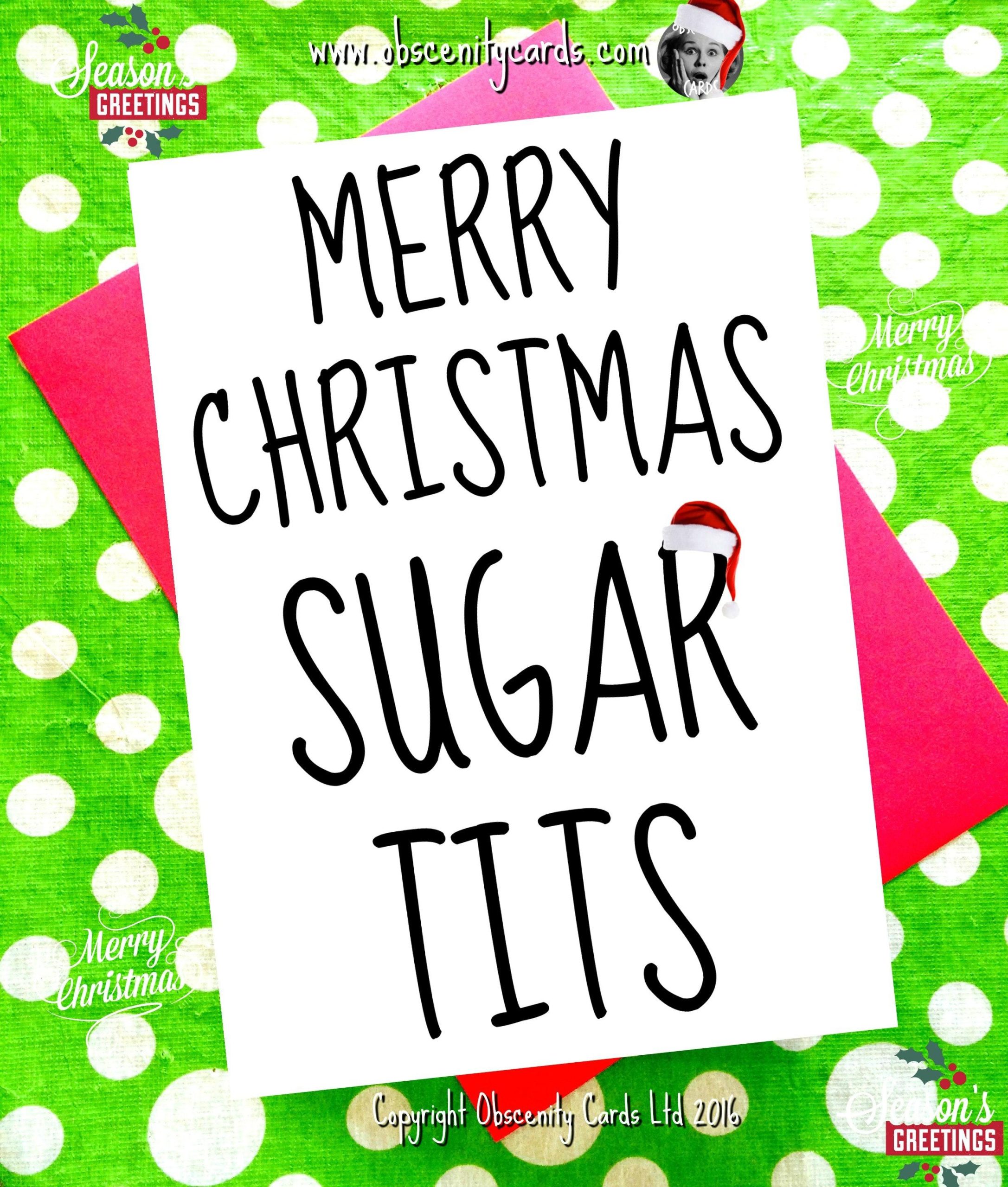 Funny Christmas Card - MERRY CHRISTMAS SUGAR TITS Funny Christmas Card - MERRY CHRISTMAS SUGAR TITS-0