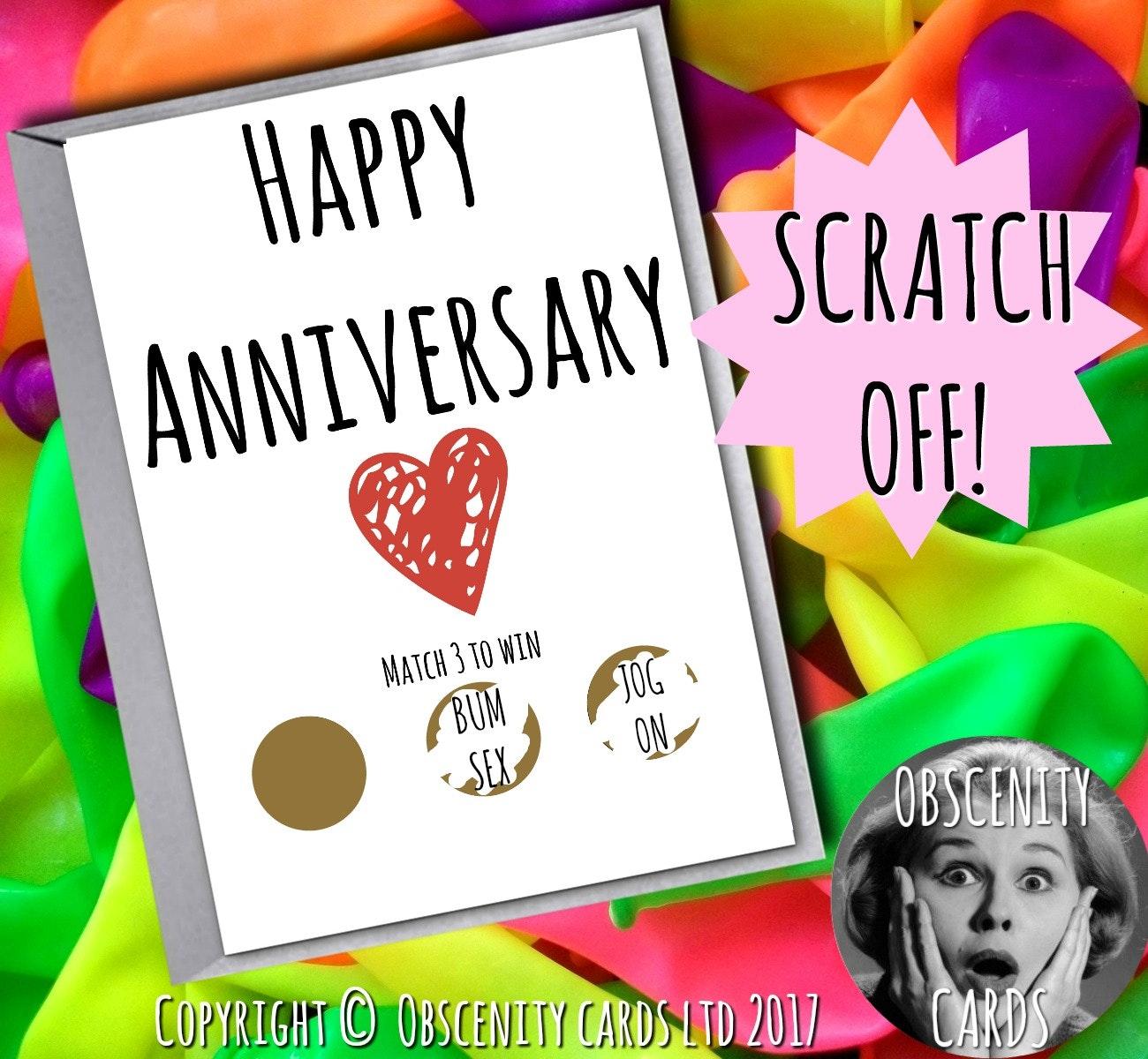 NEW SCRATCH-OFF CARDS! HAPPY ANNIVERSARY. BUM SEX, JOG ON!-0
