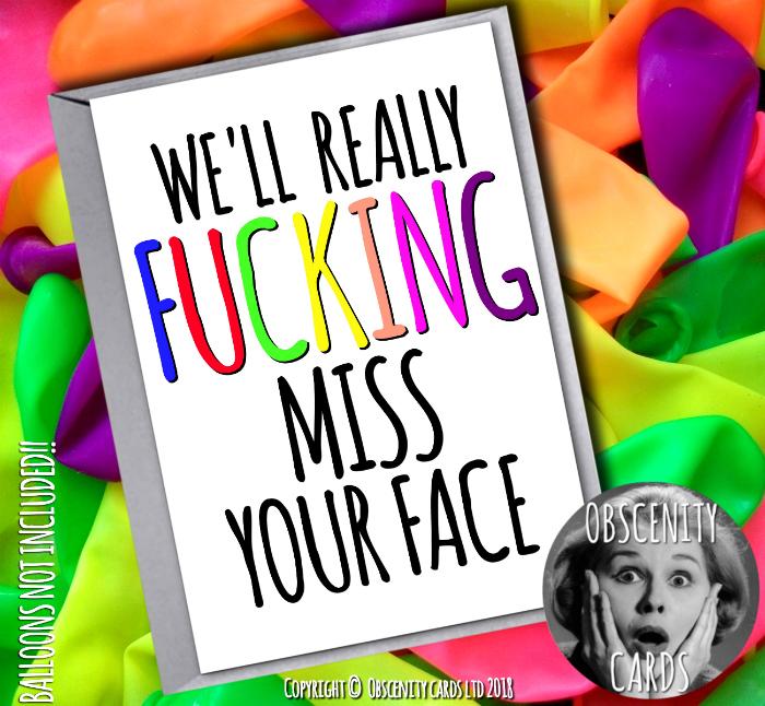 Obscene funny offensive leaving from us cards by Obscenity cards. Obscene Funny Cards, Pens, Party Hats, Key rings, Magnets, Lighters & Loads More!-0